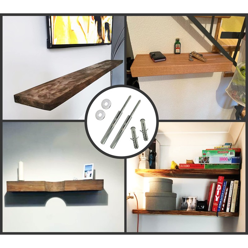 ED Heavy-Duty Conceal Floating Shelf Support Brackets Invisible 12mm Pin