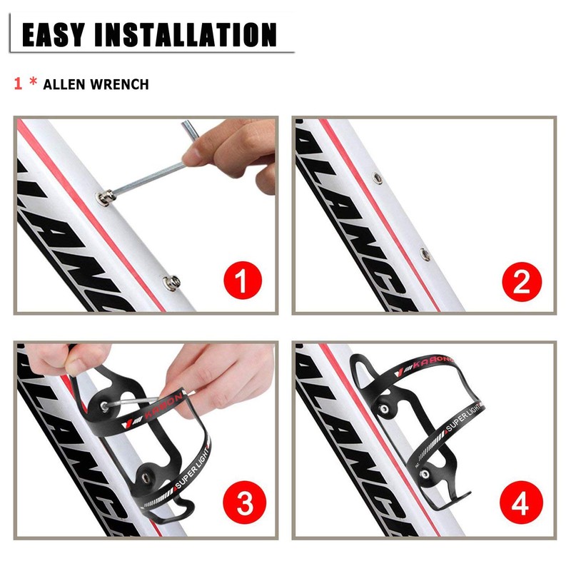 KABON Bicycle Bottle Holder, Adjustable Aluminium Alloy Lightweight Bicycle Water