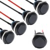 STARELO 5pcs 19mm Latching Push Button Switch Black Shell with