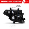 for 2005-2008 Nissan Frontier Headlight Assembly/2005-2007 Pathfinder Black Headlight Driver