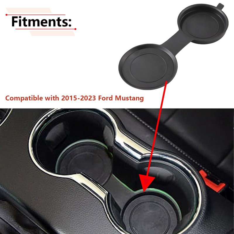 RLB-HILON Center Console Cup Holder Insert Compatible with Ford Mustang