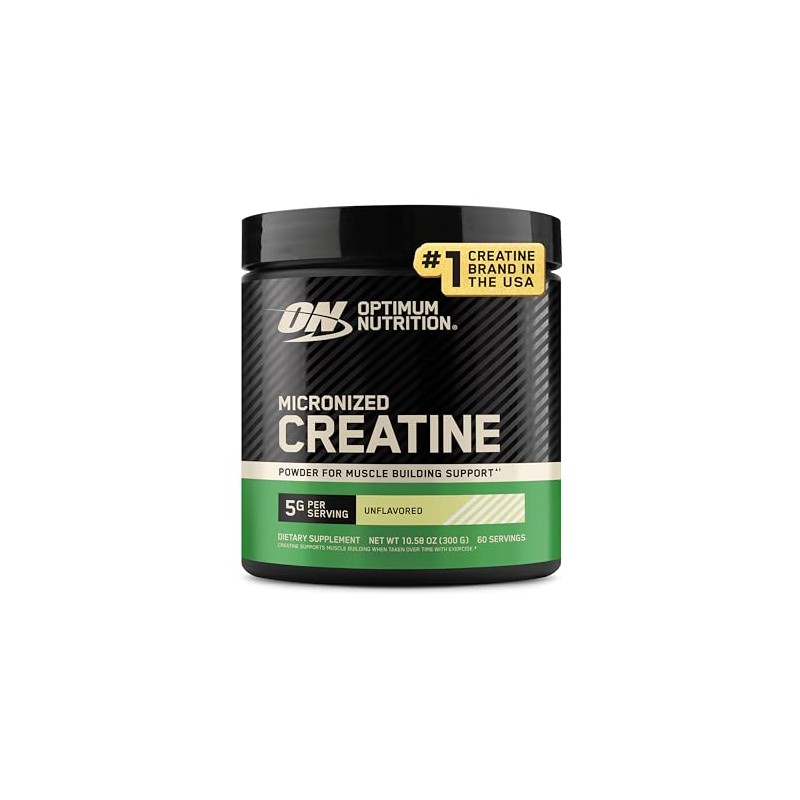 Optimum Nutrition Micronized Creatine Monohydrate Powder, Unflavored, 60 Servings, 300