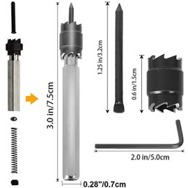 Reppkyh 15-Pack Spot Weld Cutter Sets - Double Sided 3/8" HSS Spot Weld Remover Drill Bits Hex Sheet Metal Hole Cutter Remover for Power Drill