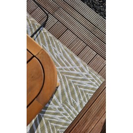 Meinposten Outdoor Balcony Rug Outdoor Balcony Patio Taupe Camping 150 x 90 cm