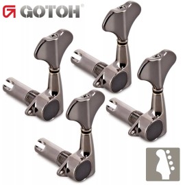 GOTOH NEW Gotoh GB707 Bass Machine Heads 4-in-line Tuners TREBLE SIDE - COSMO BLACK