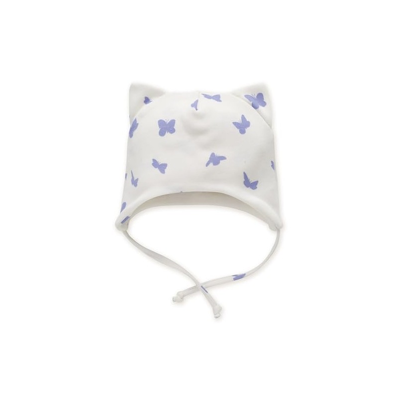 Pinokio Baby Girl Wrapped Bonnet with Ears Beanie Hat, ECRU