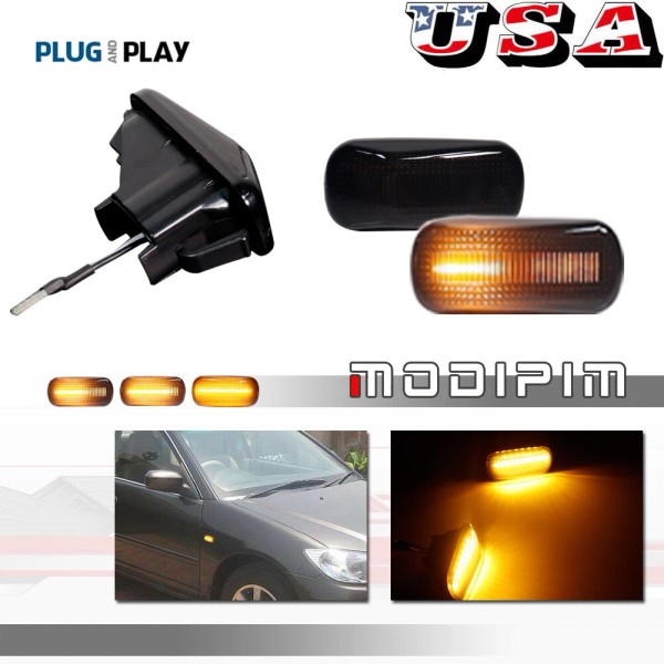 MODIPIM New Amber Dynamic Smoke LED Fender Side Marker Light