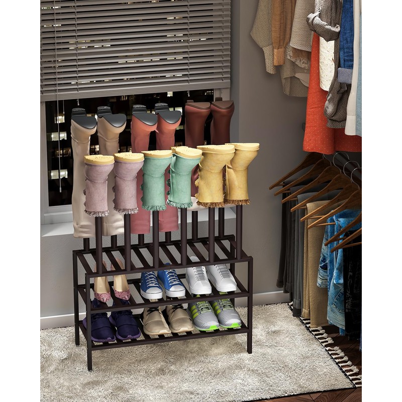 viewcare Boot Rack, Brown Boot Rack Organizer Tall Boots with