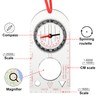 Orientation Compass, Waterproof Map Case with Emergency Whistle, Navigation Compass