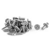 30 Pcs 20mm x 8mm Gray Plastic Push-Type Trim Clip