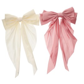 PACKOVE 2Pcs Big Bow Hair Clips Elegant Spring Barrettes for Women Teens for Parties Weddings and Everyday Wear Comfortable Stylish Hair Accessories