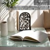 MerryNine Bookends,Metal Bookends No Flip Bookstand,Bookends for Desk or Bookshelf