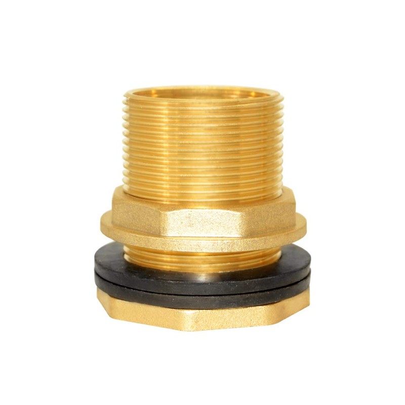 Hooshing Brass Bulkhead Fitting 1" Female 1-1/4" Male Water Tank