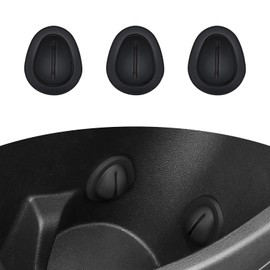 Nowkont 3 PCS Car Central Control Cup Holder Fixer, 1.4" x 1.1" x 0.3" Silicone Anti-shake Anti-noise Water Cup Limiter, Adhesive Installation Beverage Bottle Stabilizer, Universal for Cars (Black)