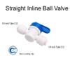 PureSec Inline Shut Off Ball Valve 1/4 inch OD Tubing&Hose&Pipe