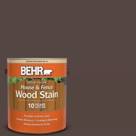 1 gal. #PFC-25 Dark Walnut Solid Color House and Fence Exterior Wood Stain