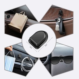 WSIWZAI 車用粘着フックキーケーブルオーガナイザーヘッドフォンのための自己接着ダッシュボード壁ストレージハンガー、装飾的なユニバーサルアクセサリー浴室キッチン（10個入り）