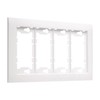 TayMac A4000W Allure Nonmetallic Wallplate Frame with 4-Gang, White