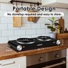 Cusimax Hot Plate for Cooking 1800W Portable Electric Double Burner