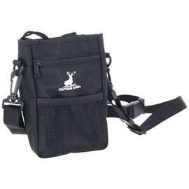 CAPTAIN STAG Captain Stag Walking Shoulder Pouch | Dogs, Small Dogs, Walks, Parks, Camping, Outdoors, Glamping, Walking Goods, Outings, Traveling (Black)