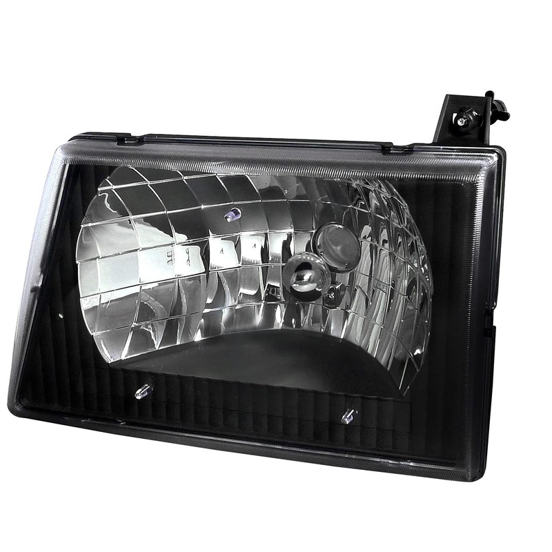 Spec-D Tuning Black Headlights+Corner Lamps Compatible with Ford Econoline Van