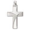 CLEVER SCHMUCK Cross Necklace with Men's Cross 30 mm Curved