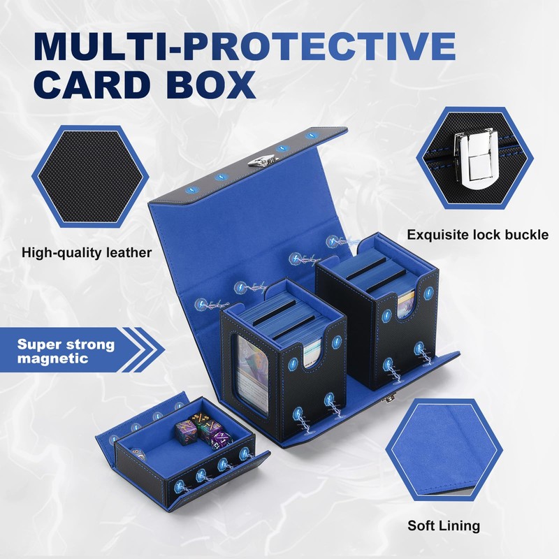 Stepane Portable Trading Card Storage Box, 3 In 1 Card