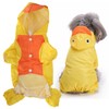 Dog Cute Raincoat Hooded Cloak Rain Jacket Cover Waterproof Polyester