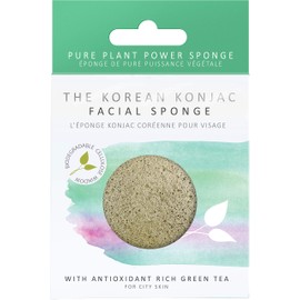 The Konjac Sponge Co Facial Puff Sponge Cleansing and Exfoliating with Antioxidant Green Tea - Deep Cleans Pores, Cruelty-Free