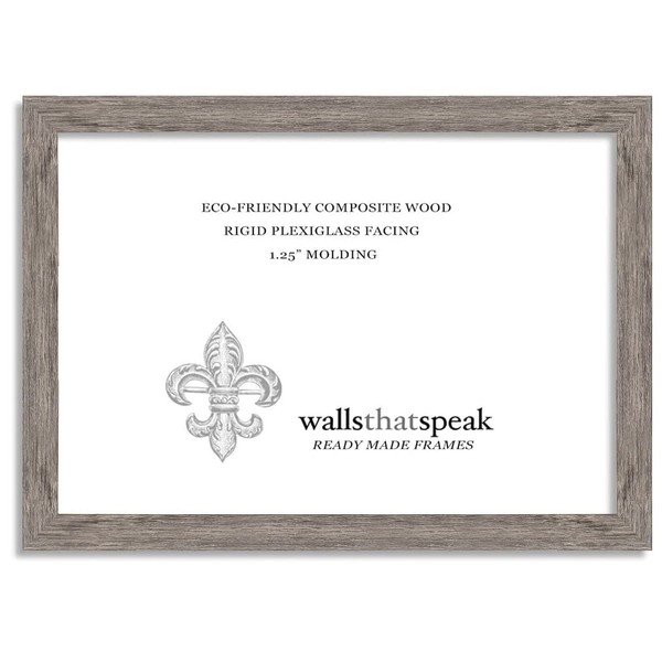 wallsthatspeak Puzzle Frame, Gray Barnwood, 27x19