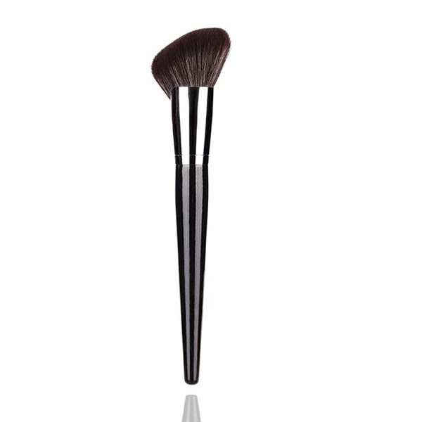 Angled Blush Brush,Large Powder Mineral Brush,Foundation Makeup Brush,Powder Brush and Blush Brush for Daily Makeup (Black)