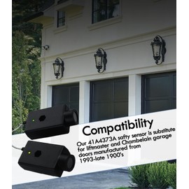 Lift Master 41A4373A Garage Door Safety Sensor and Bracket Kit Replacement for Lift Master Chamberlain Garage Door Opener, Safety Sensors Beam Eyes (Plastic Sensor) (Plastic Sensor)