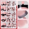 Fake Toe Nail Press ons-Black French Tip Press on Toenails