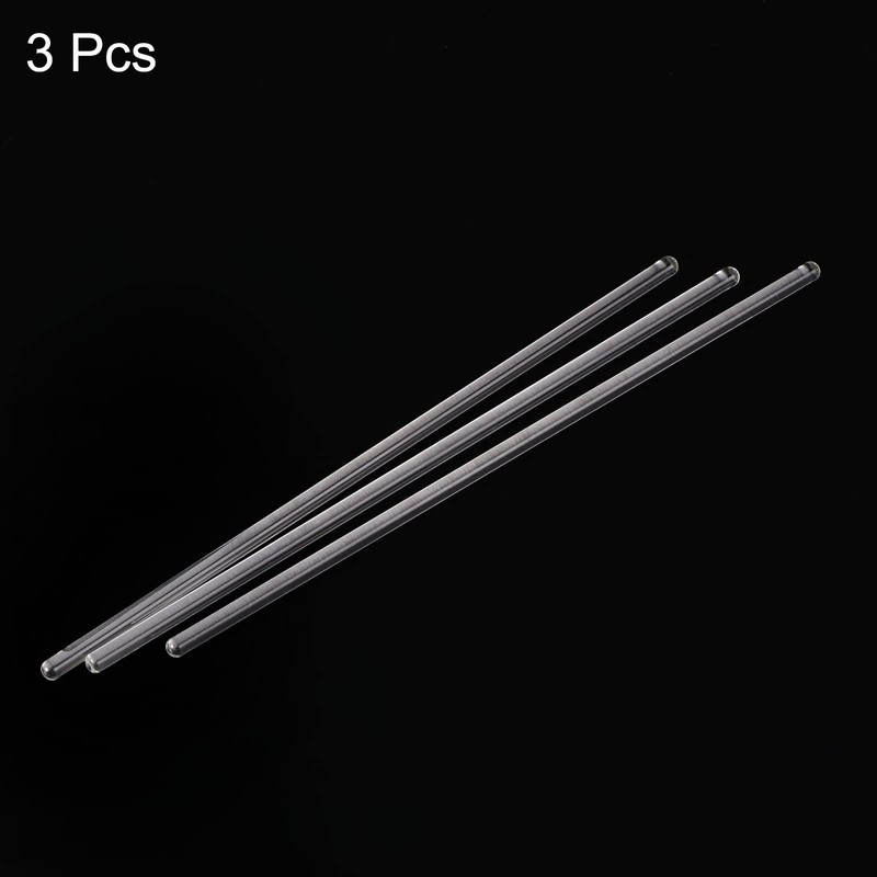 sourcing map Borosilicate Glass Stirrers with Both Ends Round for