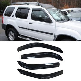 STARTSHIP 94719 Original Side Window Wind Deflector,4pc Outside Mount Style Nice Sun Rain Guards Set,Window Visor fit for 2000-2004 Nissan Xterra