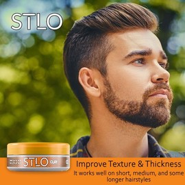 STLO Clay Everyday Essential - Strong Hold Matte Finish Hair Styling Clay for Men