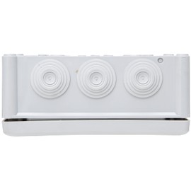 Kopp Junction Box Surface-Mounted Wet Room 102 x 152 x 65 mm IP66 Connection Box with 10 Cable Inlets M25, Grey, 351012047