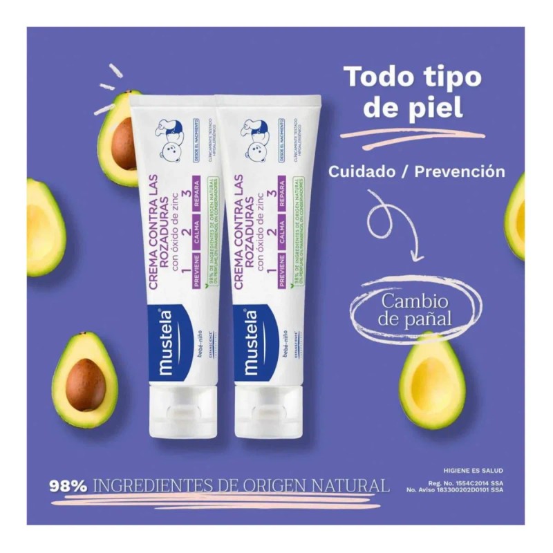 Crema Contra Rozaduras Mustela 2 Piezas