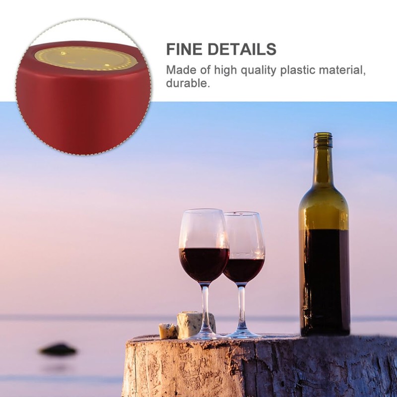 Yardwe 200Pcs Red Wine Bottle Shrink Wrap Seals 1.26 Inch