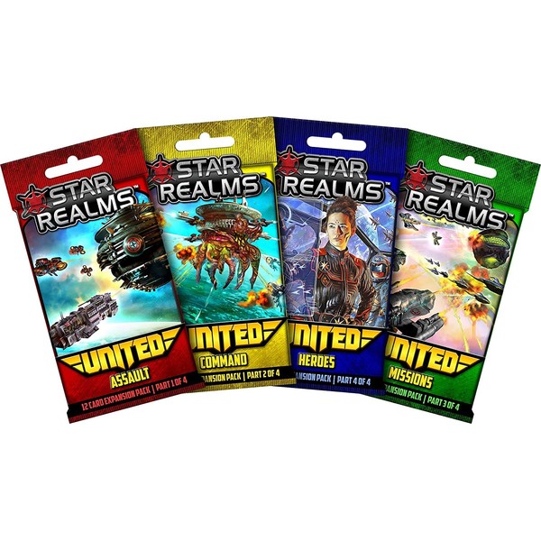 Star Realms: United - complete set of all four mini expansions (Assault, Command, Missions, Heroes) by Star Realms