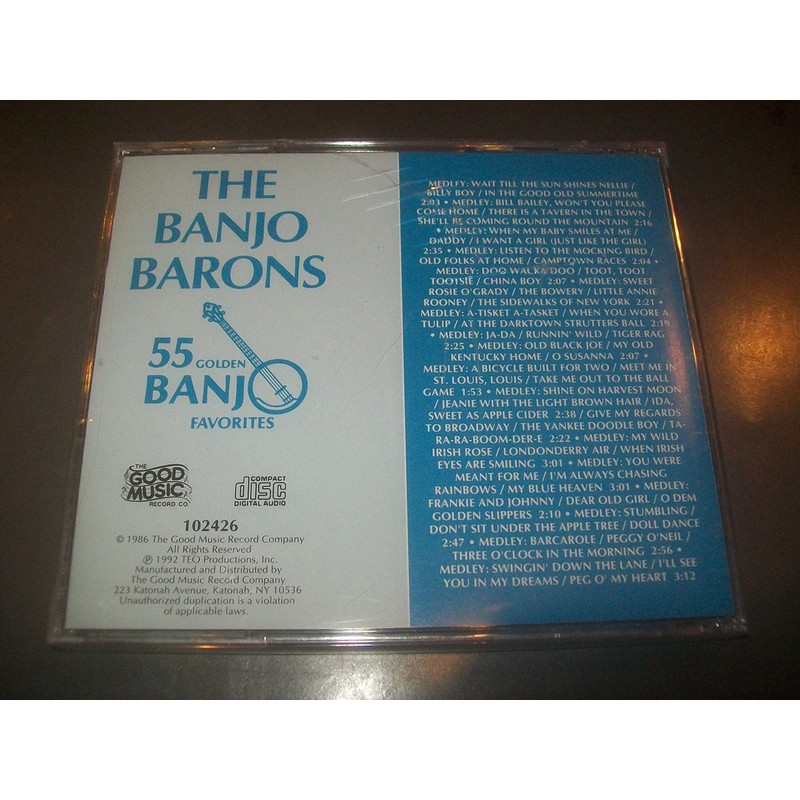THE BANJO BARONS CD 55 GOLDEN BANJO FAVORITES