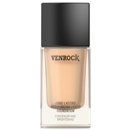 VENROCK 24HR Long-Lasting Moisturizing Liquid Foundation | Radiant, Waterproof, Concealing & Oil-Control (01# Ivory White, 30ml)