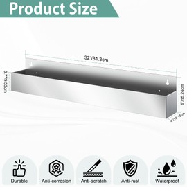 IRONDIY 32-inch Stainless Steel Bar Speed Rail,Wall Mounted Liquor Bottle Holder for Bars,Organizer for Liquor Bottles, Bar Bottle Holder(1 pcs)