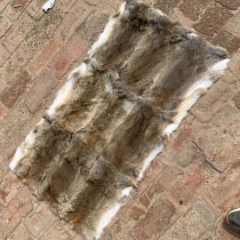 Unbranded 100% Real Fur Throw Rabbit Fur Blanket Carpet Luxury Warm Bedspread Natural Tan
