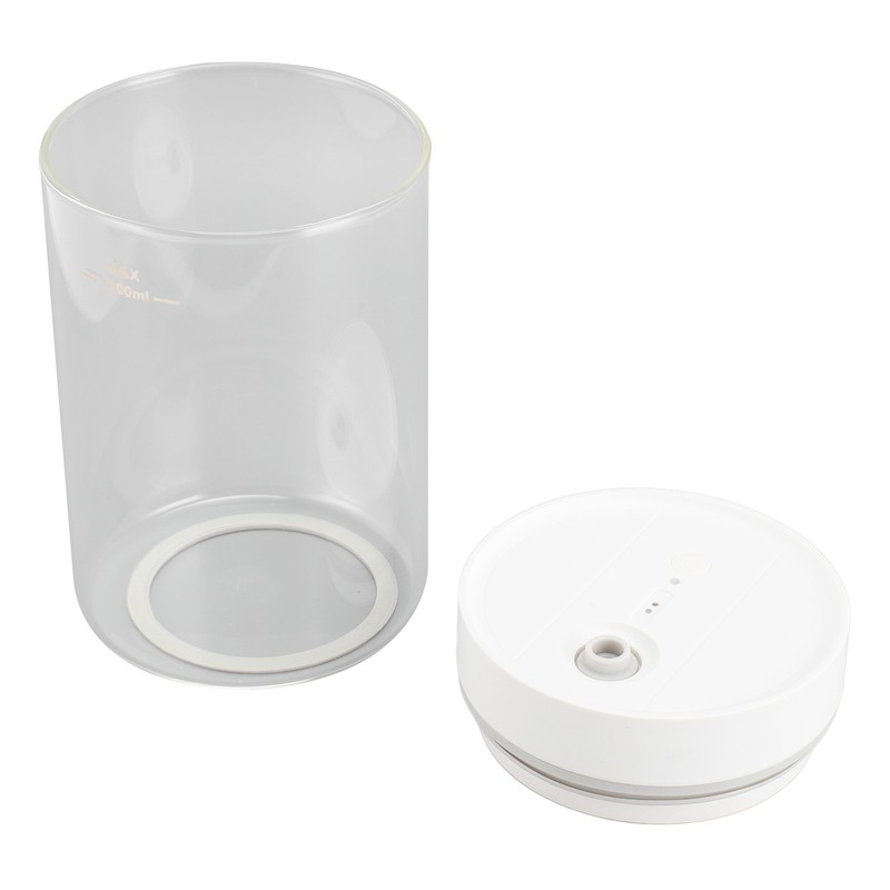 1100ml Electric Coffee Canister Glass Vacuum Sealer Jar Lasting Freshness
