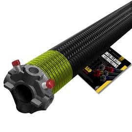 Garage Door Torsion Spring 207x2x25 for Right Side of Garage Door - Torsion Spring for Garage Door Repair Precision E-Coating 5-Year Warranty Minimum 30,000 Cycles (Black Cone)