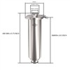 QiiMii 1.5" Tri-Clamp Filter SS304 Sanitary Fittings Inline Straight Strainer