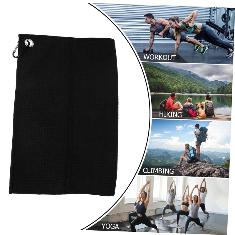 Outanaya Waffle Golf Cleaning Towel with Carabiner Soft Microfiber for