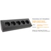 ChiliTec Corner Socket 5-Way Socket Assembly Base Black