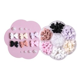 Colorful Bow-Knot Nail Stud Rhinestones Crystal, 3D Bow-Knot Colorful Nail Charms Set for Nail Stones Design DIY Decoration Jewel Stones Nail Art Rhinestones,Nail Art Accessories